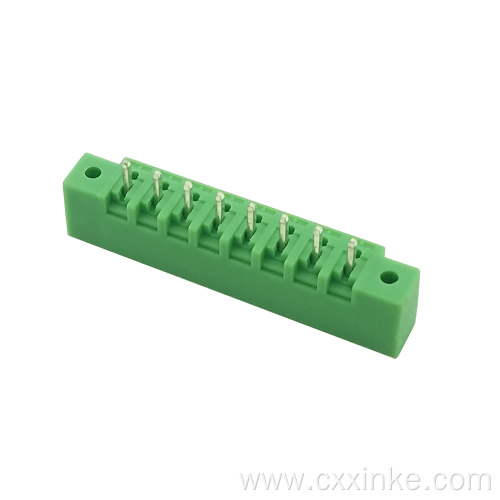 3.81MM pitch with ear screw plug-in PCB terminal block straight pin socket